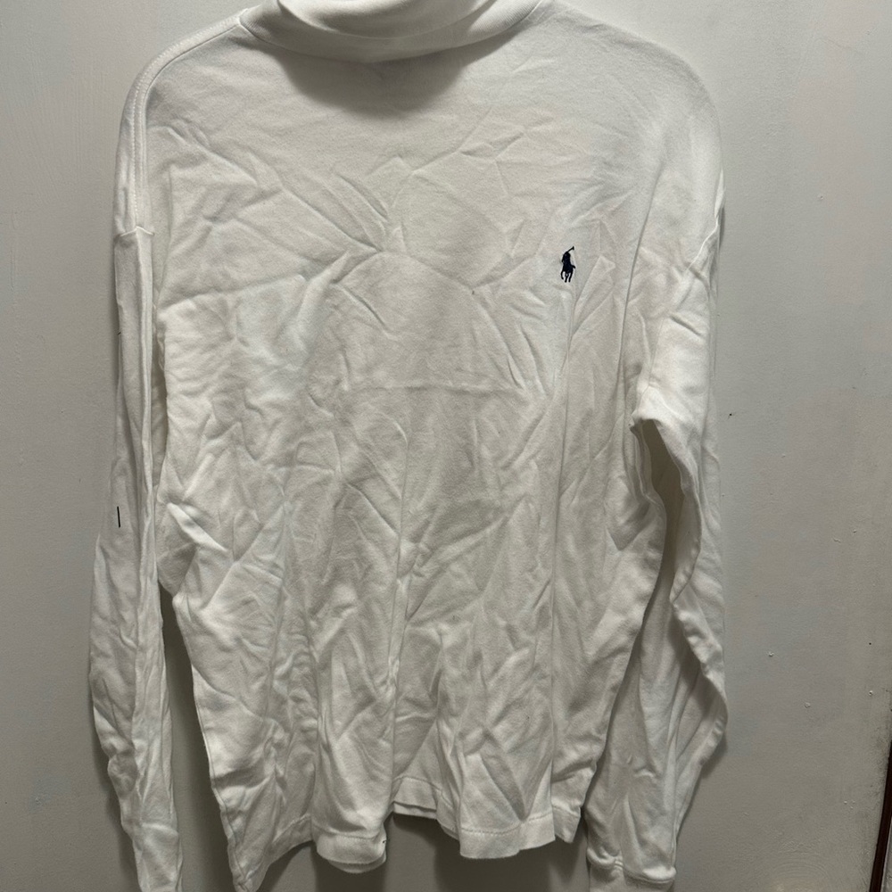 Ralph Lauren Blue Label White Cotton Turtleneck